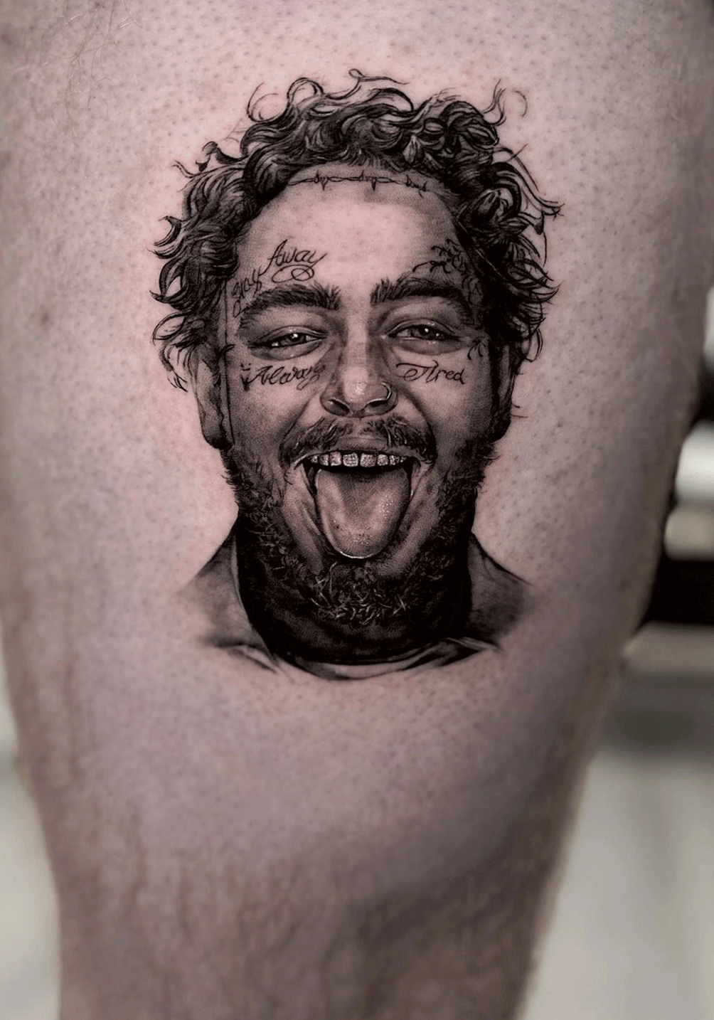 portrait tattoo post malone